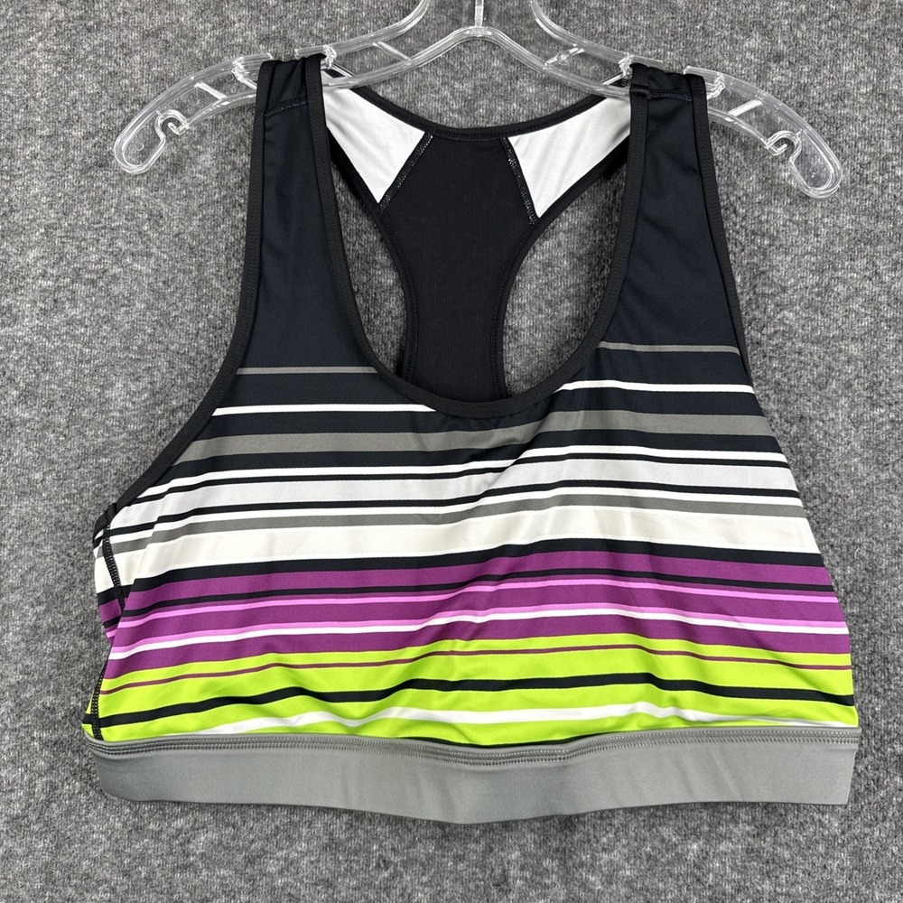 Rise‎ Invincible Lularoe Sports Bra 2X Black Green Racerback Athletic Gym Yoga